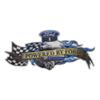 American Art Decor Embossed Metal Wall Art Sign - Room Decor for Bar, Man Cave, Garage, Game Room & More (Powered by Ford, 11.25" x 23.75" x 0.5") view 1