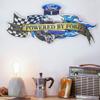 American Art Decor Embossed Metal Wall Art Sign - Room Decor for Bar, Man Cave, Garage, Game Room & More (Powered by Ford, 11.25" x 23.75" x 0.5") view 2