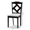 Baxton Studio Ruth Modern and Contemporary Grey Fabric Upholstered and Espresso Brown Finished Dining Chair Set view 3