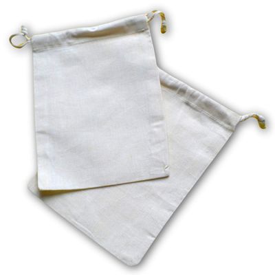 4"x6" Cotton Single Drawstring Muslin Bags (Natural Color)-Set Of 100