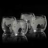 The Wine Savant Etched World Globe Glasses 10 oz -Set of 4, Wine, Whiskey, Scotch, Vodka Water or Juice Old Fashion Glass, World Glasses Etched Globe view 4