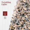Best Choice Products Pre-Lit Artificial Christmas Tree, 6ft Snow Flocked Design Pine Tree, Full Appearance Snowy w/Easy Assembly, Metal Stand view 3