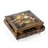 Floral Arrangement with Lady Bug Wood Inlay 18 Note Musical Jewelry Box - Many Songs to Choose - Rock Around The Clock view 1