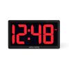 AcuRite 75099M 10-inch LED Digital Clock with Auto Dimming Brightness, Red view 1