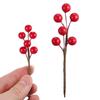 360 Pieces Artificial Holly Berries Christmas Winter Fake Berries Bunch Faux Cranberries Bunch on 60 Stems for Table Centerpiece (Red) view 2