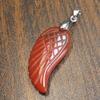 35mm Hand carved mixed gemstom angel wing for necklace pendant bead (red agate) view 2
