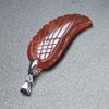35mm Hand carved mixed gemstom angel wing for necklace pendant bead (red agate) view 4
