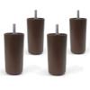 MSPowerstrange 4" Universal Dark Brown Plastic Furniture Legs Sofa/Couch/Chair 5/16",Set of 4 view 1
