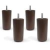 MSPowerstrange 4" Universal Dark Brown Plastic Furniture Legs Sofa/Couch/Chair 5/16",Set of 4 view 2