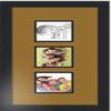 ArtToFrames Collage Photo Frame Double Mat with 3-4x4 Openings with Satin Black Frame and El Dorado mat. view 3