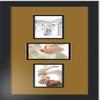 ArtToFrames Collage Photo Frame Double Mat with 3-3.5x5 Openings with Satin Black Frame and El Dorado mat. view 3