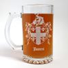 Jones English Family Coat of Arms 27oz Beer Stein Set of 4 - Personalized Heraldic Engraving view 3