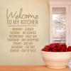 Welcome to My Kitchen Wall Decal, Funny Cooking Kitchen Wall Quote Sticker | 18 Wide x 24 Tall | 22 Wide x 30 Tall | Navy Blue | Pick Your Color & Size view 2