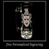 Harris English Family Coat of Arms 27oz Glass Stein  Personalized Heraldic Engraving view 3