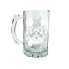 White English Family Coat of Arms 27oz Glass Stein  Personalized Heraldic Beer Mug view 1