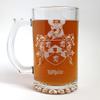 White English Family Coat of Arms 27oz Glass Stein  Personalized Heraldic Beer Mug view 2