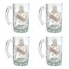 Brown English Family Coat of Arms 27oz Beer Stein Set of 4  Personalized Heraldic Engraving view 1