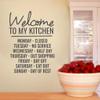 Sweetums Signatures - Wall Decal for Kitchen - Welcome to My Kitchen Sticker | 22 Wide x 30 Tall | Dark Gray | Pick Your Color & Size view 1