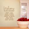 Welcome to My Kitchen Wall Decal, Funny Cooking Kitchen Wall Quote Sticker | 22 Wide x 30 Tall | Teal | Pick Your Color & Size view 3