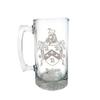 Jackson English Family Coat of Arms 27oz Glass Stein  Personalized Heraldic Engraving view 1