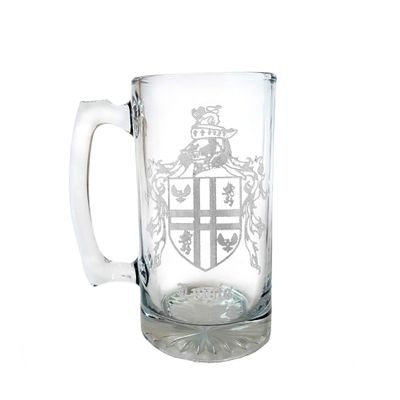Lewis English Family Coat of Arms 27oz Beer Stein - Personalized Heraldic Engraving