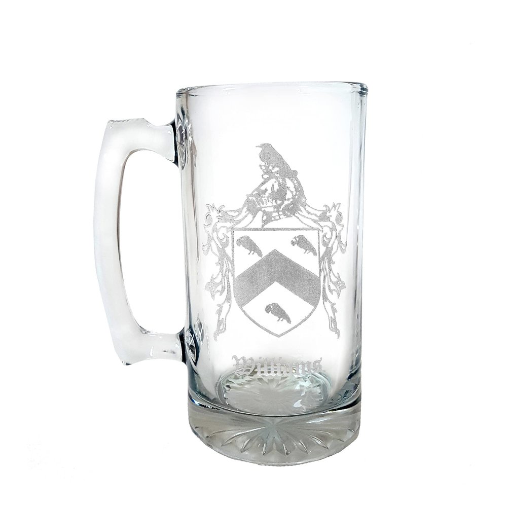Williams English Coat of Arms Beer Stein  27oz Engraved Personalization