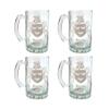 Harris English Family Coat of Arms 27oz Beer Stein - Set of 4 - Personalized Heraldic Engraving view 1