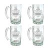 Miller English Family Coat of Arms Beer Stein Set of 4  27oz Personalized Engraved Glass Mugs view 1