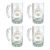 Robinson English Coat of Arms 27oz Beer Stein Set of 4  Engraved Family Crest Glassware, Personalized view 1