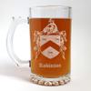 Robinson English Coat of Arms 27oz Beer Stein Set of 4  Engraved Family Crest Glassware, Personalized view 3