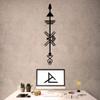 Archtwain Amerindian Decorative Design - Metal Wall Decor Home Office Decoration, Bedroom Living Room Decor, Sculpture (42.5 x 7.87 inch) view 1