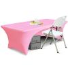 ABCCANOPY 6 ft Spandex Table Cover Open Back Fitted Tablecloth Stretch Washable Tablecover Table Topper for Rectangle Tables Pink view 1