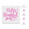 Crazy Thankful Stencil - Durable for Festive Fall Imagery, Thankful Stencil view 2