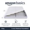 Amazon Basics Smart Box Spring Bed Base, 5-Inch Height Mattress Foundation, Tool-Free Easy Assembly, King, 79"L x 75.5"W x 5"H, White view 2