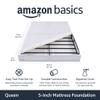 Amazon Basics Smart Box Spring Bed Base, 5-Inch Height Mattress Foundation, Tool-Free Easy Assembly, Queen, 79"L x 59.5"W x 5"H, White view 2