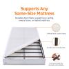 Amazon Basics Smart Box Spring Bed Base, 5-Inch Height Mattress Foundation, Tool-Free Easy Assembly, Queen, 79"L x 59.5"W x 5"H, White view 3