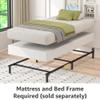 Amazon Basics Sturdy Smart Box Spring Bed Base, 5-Inch Height Mattress Foundation, Strong Support for All Mattress Types, Tool-Free Easy Assembly, Twin, 74" x 38" x 5", White view 3