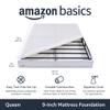 Amazon Basics Smart Box Spring Bed Base, 9-Inch Height Mattress Foundation, Tool-Free Easy Assembly, Queen, 79" L x 59.5" W x 9" H, White view 2