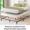 Amazon Basics Smart Box Spring Bed Base, 9-Inch Height Mattress Foundation, Tool-Free Easy Assembly, Cal King, 83"L x 71"W x 9"H, White view 3