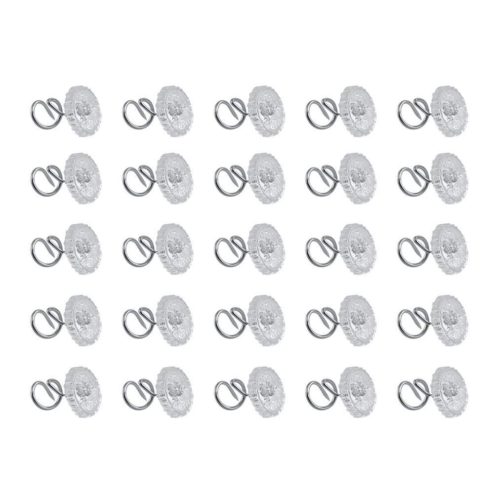 Yosoo Clear Pins,Transparent Plastic Head Screw Nail Sewing and Home Sofa Decor for Upholstery, Couch, Bedskirts and Slipcovers (50-Pack)