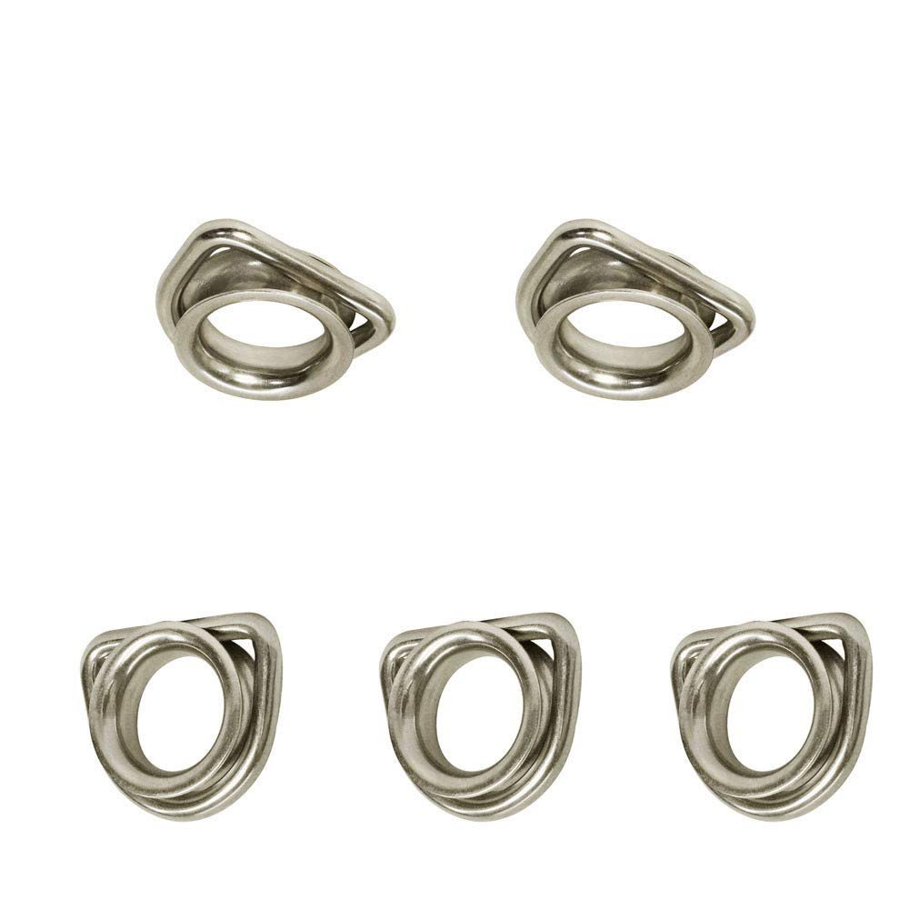 Prolinemax 5 Pieces 5/16 Inch Marine Boat D-Ring Thimble with Round Shave Wire Rope
