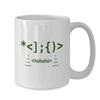 BeeTeeStore Programmer Christmas Mug - Santa Emoticon Code Design - 15oz Ceramic Coffee Cup for Software Engineers and Developers - Holiday Gift for Coders and Tech Professionals view 2