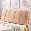 ERHANG Reading Pillows Headboard Cover Protector Bedside Dust-Proof Cover Solid Wood Hard Bed Thicken Anti-Collision All-Inclusive Bed Backrest Cushion,Beige-15060cm view 1