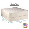 Dream Solutions USA Grandeur Deluxe Gentle Firm King Mattress and Box Spring Set with Bed Frame Included - Spine Support, Luxury Height, Long Lasting Comfort and 2 Sided view 2