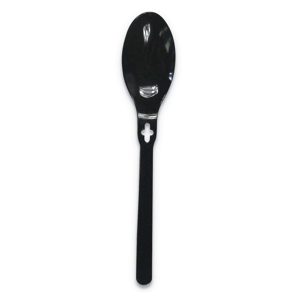 WeGo Spoon Wego Polystyrene, Spoon, Black, 1000/carton