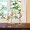 Barski - European Quality -Hand Blown Glass - Beautiful Set of 3 - Pillar Candle Holders - 11.5" H, 13.25" H, 15.5" H- Made in Europe view 2