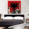 ARTCANVAS Et'hem Bey Mosque Clock Tower with Albanian Two-Headed Eagle Crest Canvas Art Print Stretched Framed Painting Picture Poster Giclee Wall Decor - 36" x 36" (0.75" Deep) view 2
