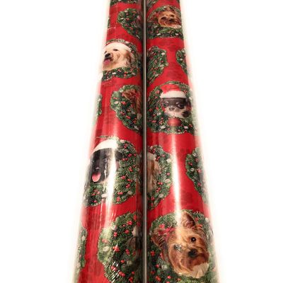 Holiday Time Pets Dogs Wrapping Paper - 40 sq ft