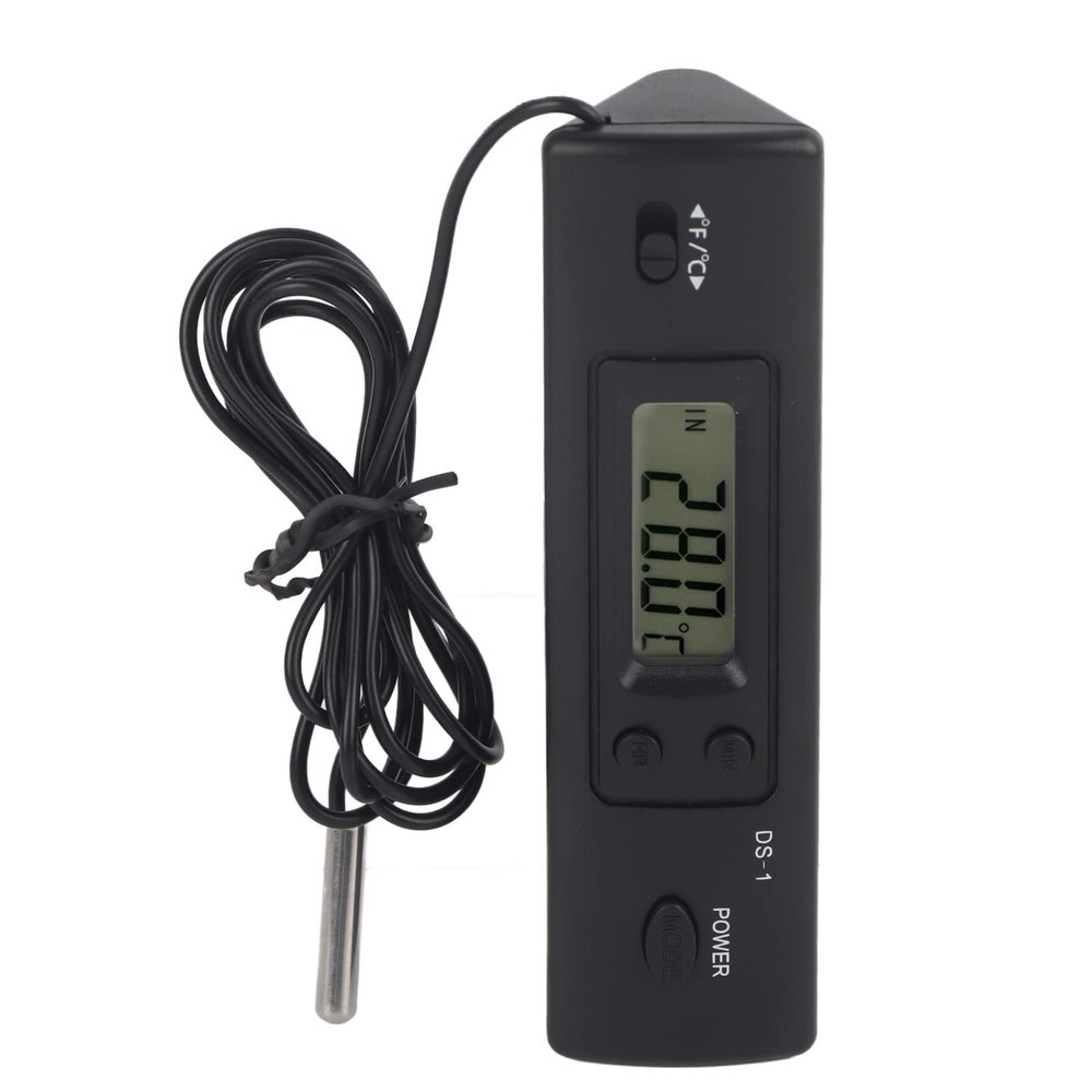 Digital Thermometer, Electronic LCD Digital Thermometer Wired Celsius and Fahrenheit Meter Probe Sensor for Refrigerator