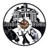 Wall Clock Compatible with Haunted Mansion - Made of Vinyl Record - Decor Original Design - Birthday, Wedding, Anniversary, Women, Men, Friends, Girlfriend Boyfriend and Teens view 1